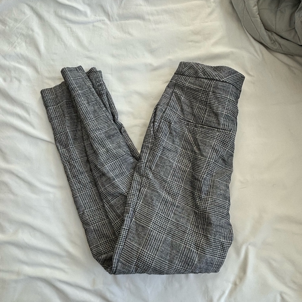 Grey plaid dress pants - size 0